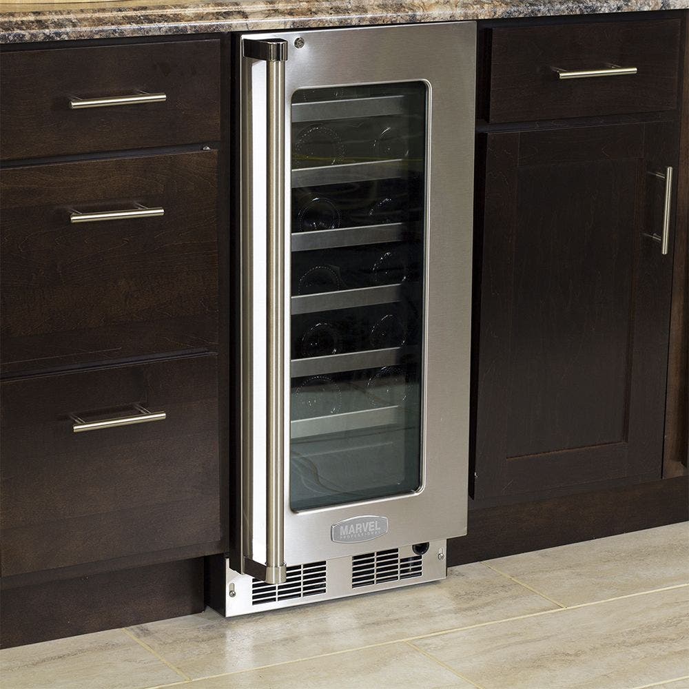Marvel MP15WSG4RS Stainless Steel with Frame Glass, Right Hinge