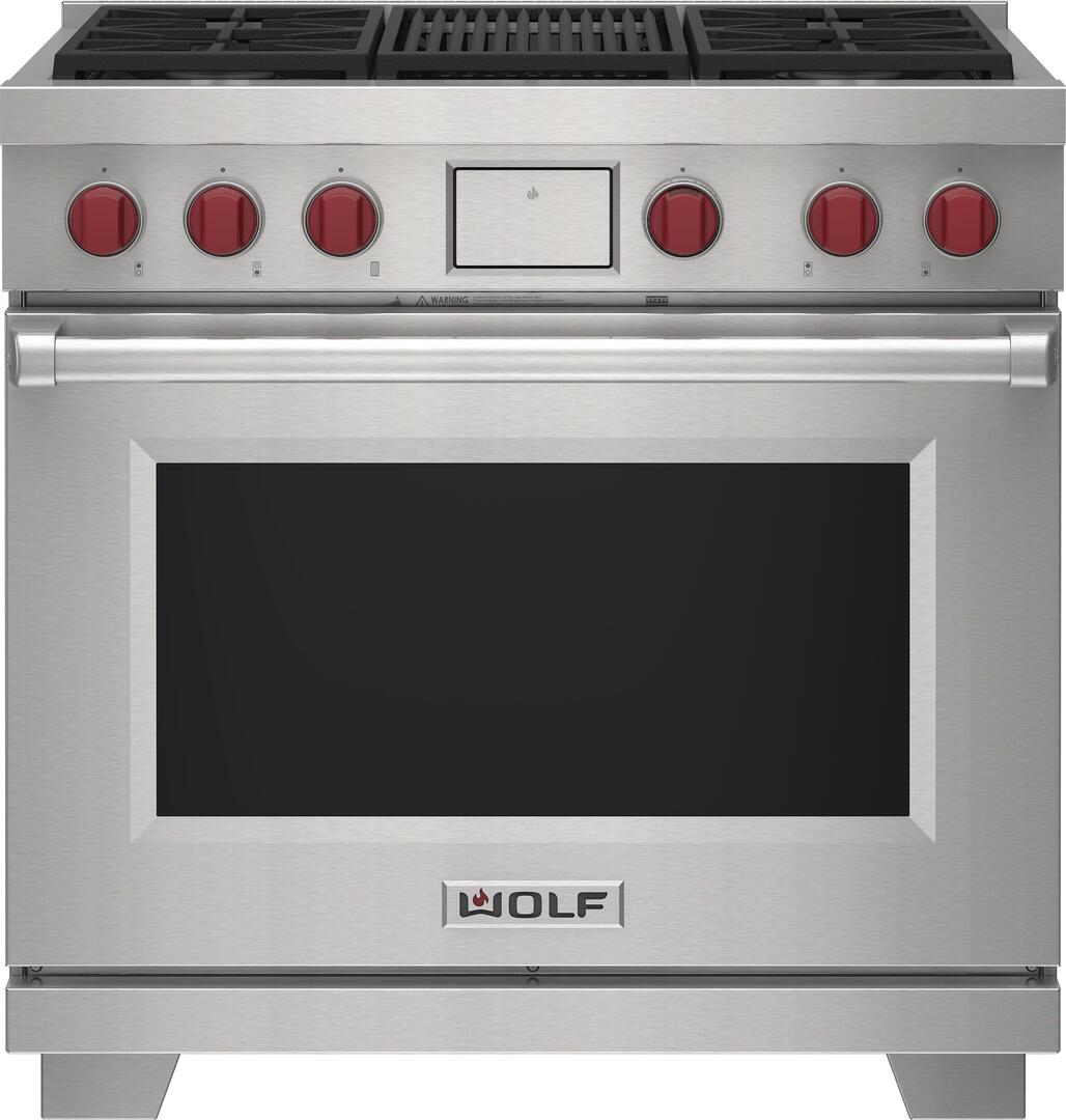 Wolf DF36450CSP 36 Inch Freestanding Dual Fuel Range Stainless