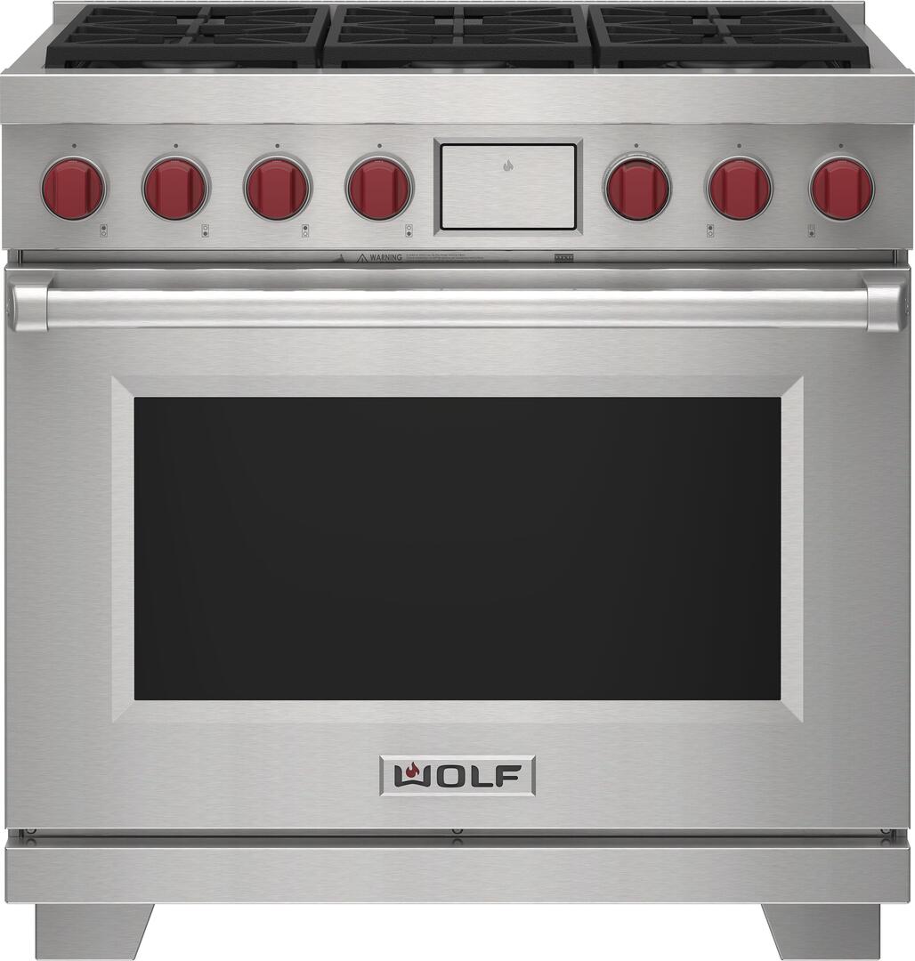 Wolf DF36650SP 36 Inch Freestanding Dual-Fuel Smart Range