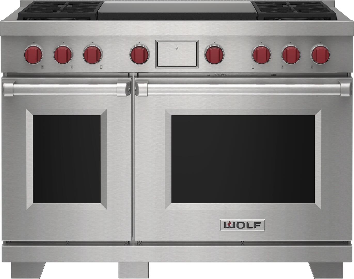 Wolf DF48450DGWHP 48 Inch Freestanding Dual-Fuel Smart Range White