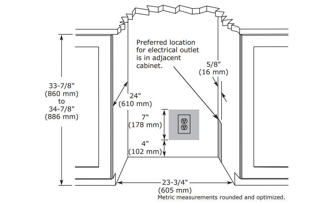 U-Line U3024RGLINT00B Panel Ready