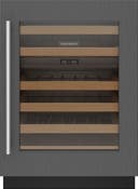 24 Inch Under Counter Dual Zone Smart Wine Storage with 42-Bottle Capacity, 6 Full-Extension Racks, UV-Resistant Glass Door, LED Accent Light, Inventory Tile System, Dual Evaporators, Sabbath Mode and Star-K Certified