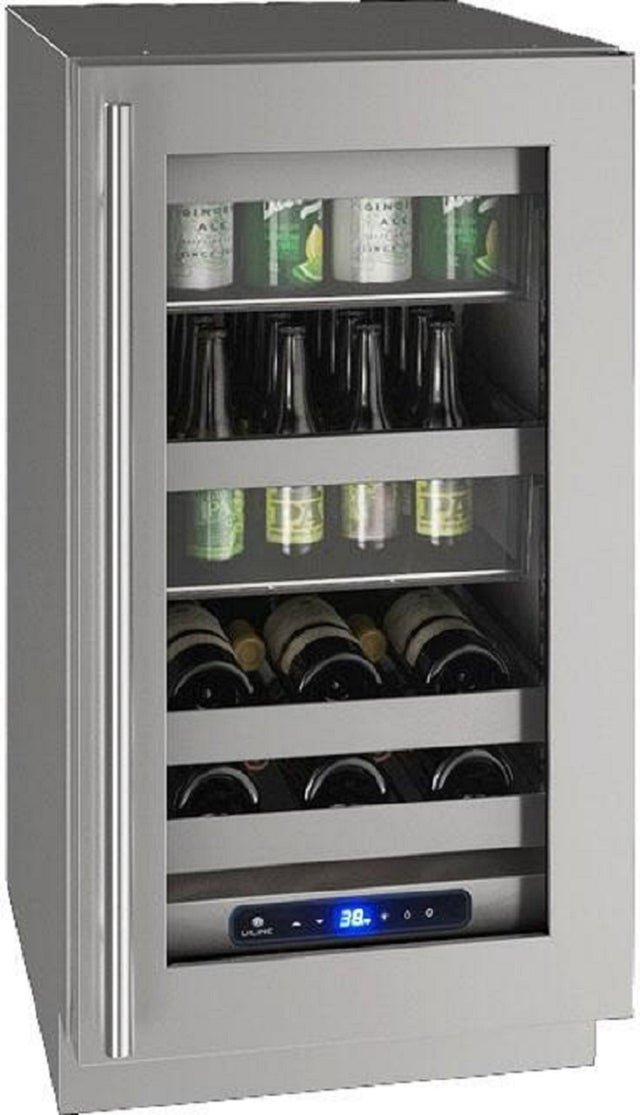 U-Line UHBV518SG41A Beverage Center 18" 115v: Stainless Steel with Loc...