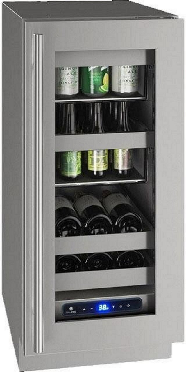 U-Line UHBV515SG41A Beverage Center 15" 115v: Stainless Steel with Loc...