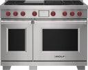 48 Inch Freestanding Dual Fuel Range with 4 Sealed Burners, Griddle, Grill