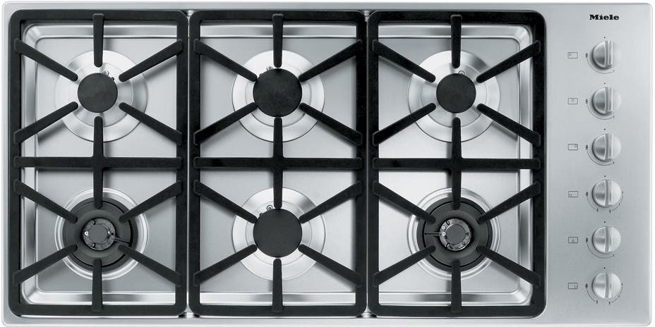Miele KM3484G Stainless Steel, Hexa Grate Design and Natural Gas
