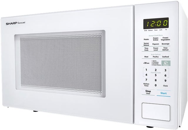 Sharp SMC1441CW 22 Inch Countertop Microwave with Sensor Cooking a...