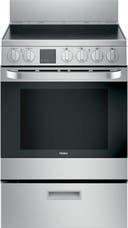 24 Inch Freestanding Electric Range with 4 Radiant Smoothtop Elements, 2.9 Cu. Ft. Convection Oven Capacity, Storage Drawer, Steam Clean, Hidden Bake Element, Modular Backguard, UL Listed, and ADA Compliant