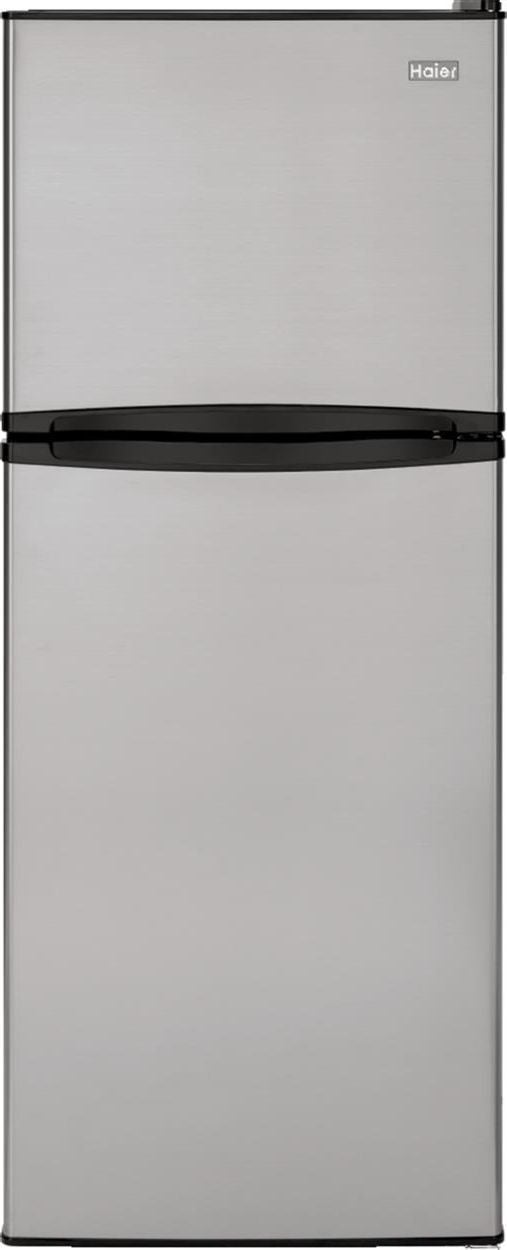 Haier HA10TG21SS 24 Inch, 9.8 Cu. Ft. Freestanding Counter Depth Top Freezer  Refrigerator in Stainless Steel