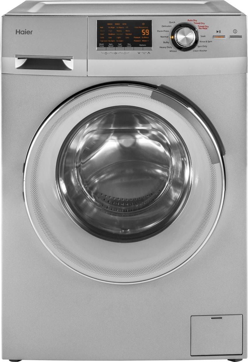 Haier HLC1700AXS 24 Inch Washer/Dryer Combo with 9 Wash Cycles and 3