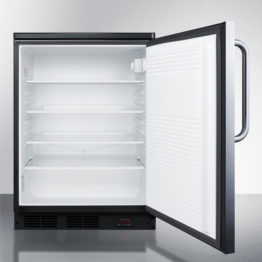 Summit FF7LBLPUBSSTB Stainless Door, Pro Handle