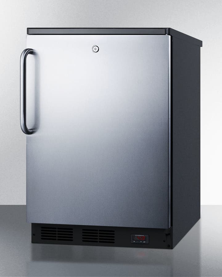 Summit FF7LBLPUBSSTB Stainless Door, Pro Handle