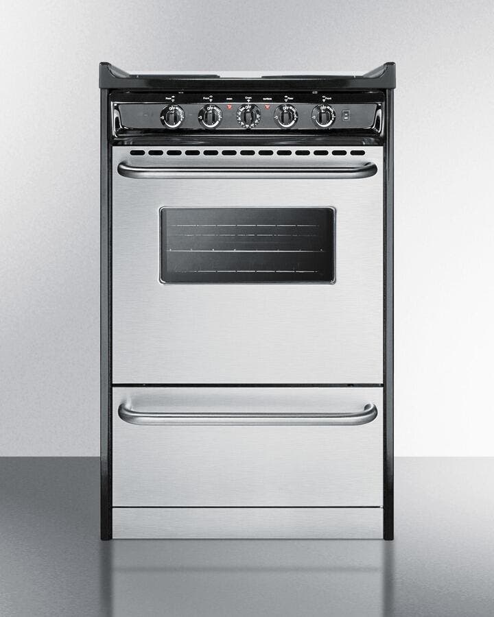 Summit TEM110BRWY Black and Stainless Steel