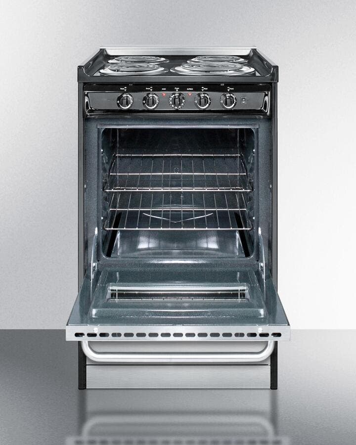 Summit TEM110BRWY Black and Stainless Steel