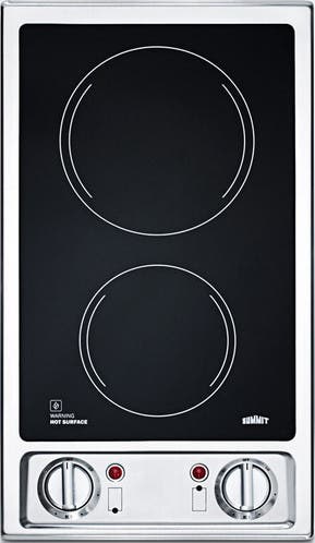 Summit CR2B120 Black and Stainless Steel