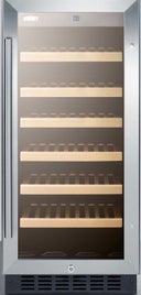 15 Inch, 2.94 Cu. Ft. Built-In Single Zone Wine Cooler with 33 Bottle Capacity