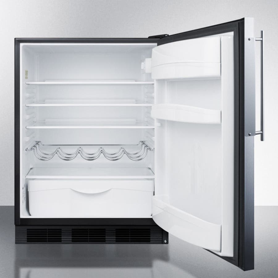 Summit FF63BBIFR Panel Ready/Black, Stainless Insert Frame