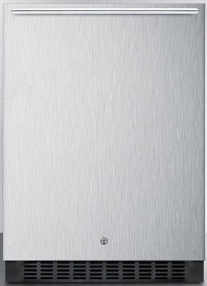 Summit SPR627OSSSHH Black Stainless Steel, Horizontal Handle
