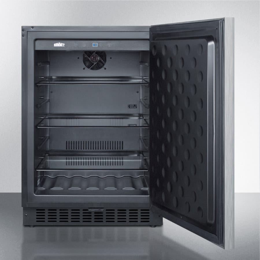Summit SPR627OSSSHH Black Stainless Steel, Horizontal Handle