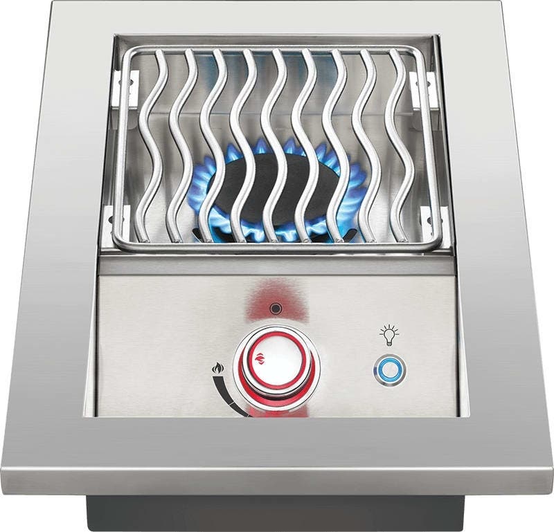 14 Inch Built-In Single Drop-In Side Burner with 10,000 BTUs, Iconic Wave™ Cooking Grids, Night Light™ Control, Instant Jetfire™ Ignition, Stainless Steel Protective Cover, and Lifetime Warranty