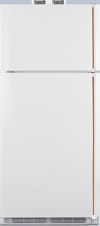 Summit BKRF18WCPLHD White, Copper Handles, Left Hinge