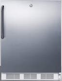 24 Inch Built-In Compact Refrigerator with 5.1 Cu. Ft. Capacity, 2 Glass Shelves, Wine Shelf, Crisper Drawer, and Manual Defrost Freezer