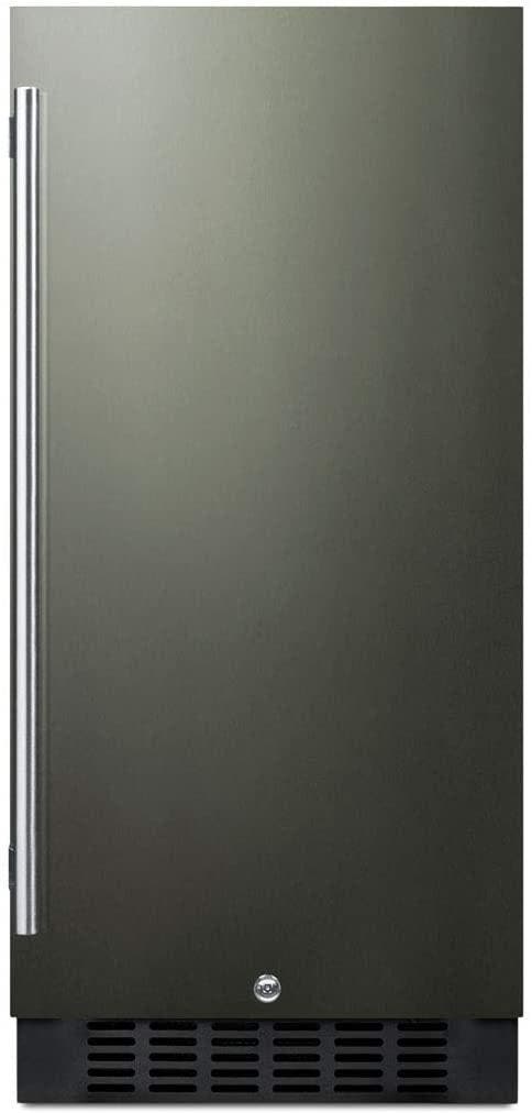 Summit FF1532BKS Black Stainless Steel/Black