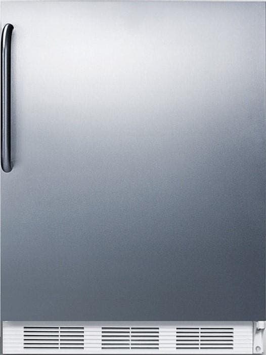 Summit FF61WBISSTB Stainless Steel/White, Towel Bar Handle