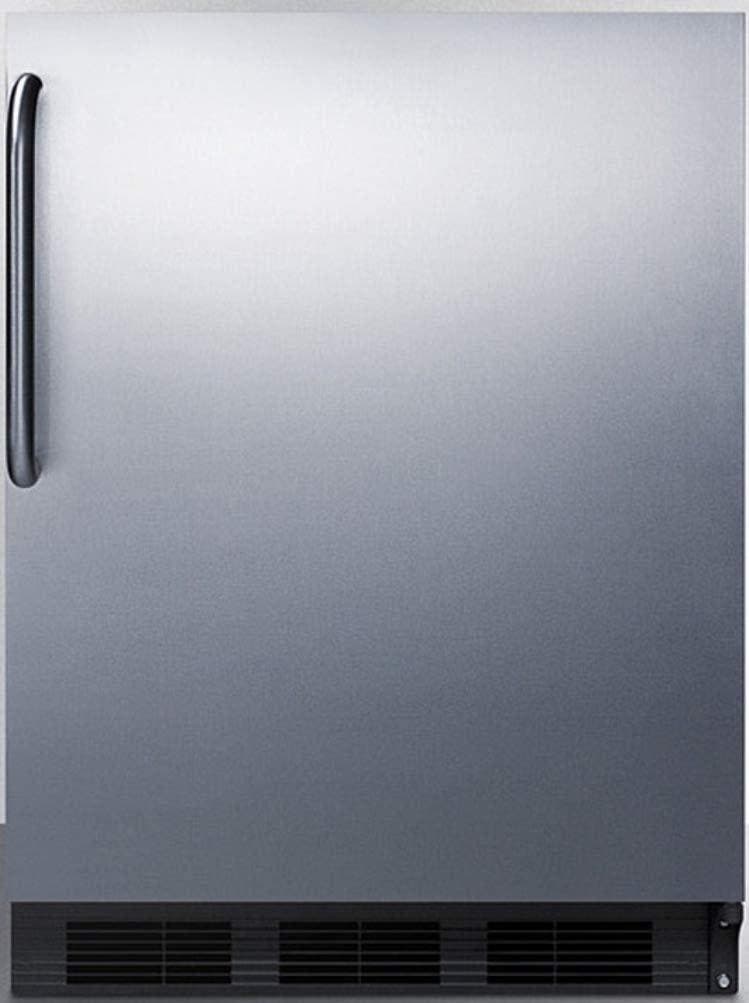 Summit FF6BKSSTB Stainless Steel/Black, Towel Bar Handle