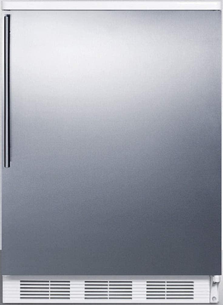 Summit FF6WBI7SSHVADA Stainless Steel/White, Pro Handle, Door shelves