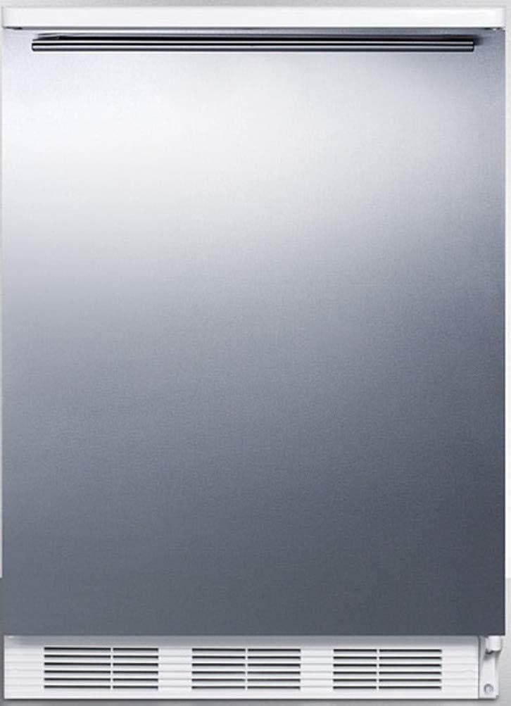 Summit FF6WBISSHH Stainless Steel/White, Horizontal Handle