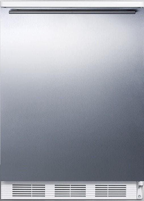 Summit FF6WSSHH Stainless Steel/White, Horizontal Handle