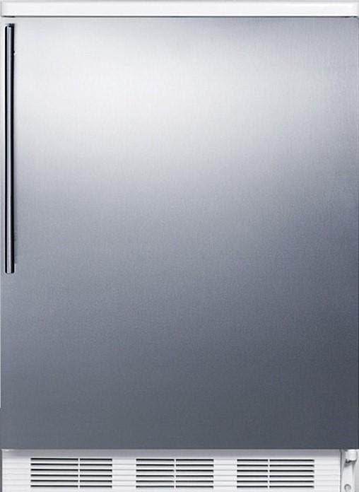 Summit FF6WSSHV Stainless Steel/White, Vertical Handle