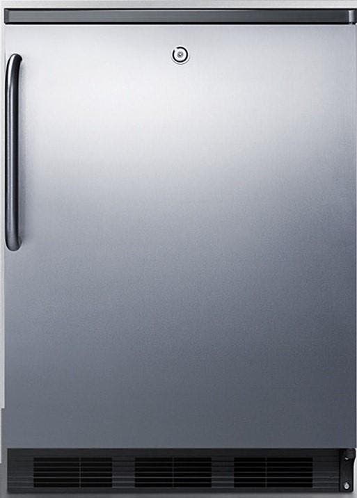 Summit FF7LBLKBISSTB Stainless Steel/Black, Towel Bar Handle