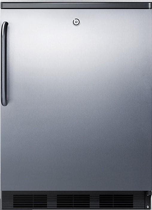Summit FF7LBLKSSTB Stainless Steel/Black
