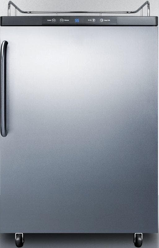 Summit SBC635M7NKSSTB Stainless Steel/Black, Towel Bar Handle