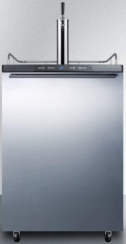 Summit SBC635MBI7SSHH Stainless Steel/Black, Horizontal Handle