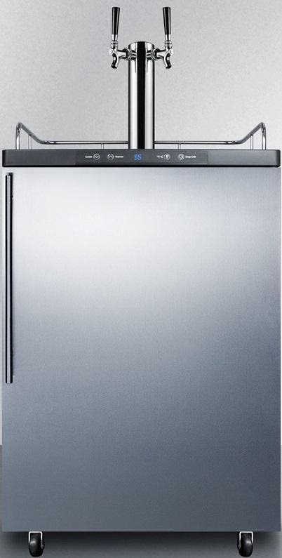 Summit SBC635MBI7SSHVTWIN Stainless Steel/Black, Professional Handle, Dual T...