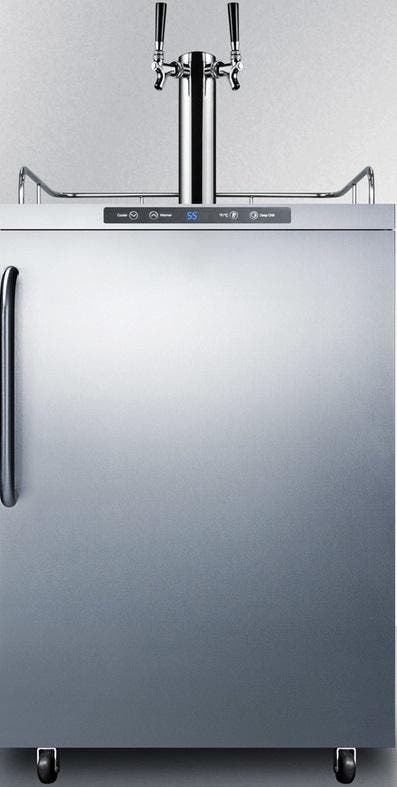 Summit SBC635MOS7TWIN Stainless Steel, Towel Bar Handle, Dual Tap