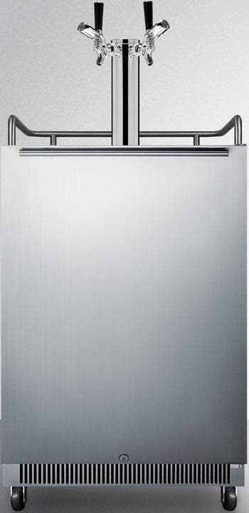 Summit SBC677BITWINTL Stainless Steel/Black, Dual TapLock