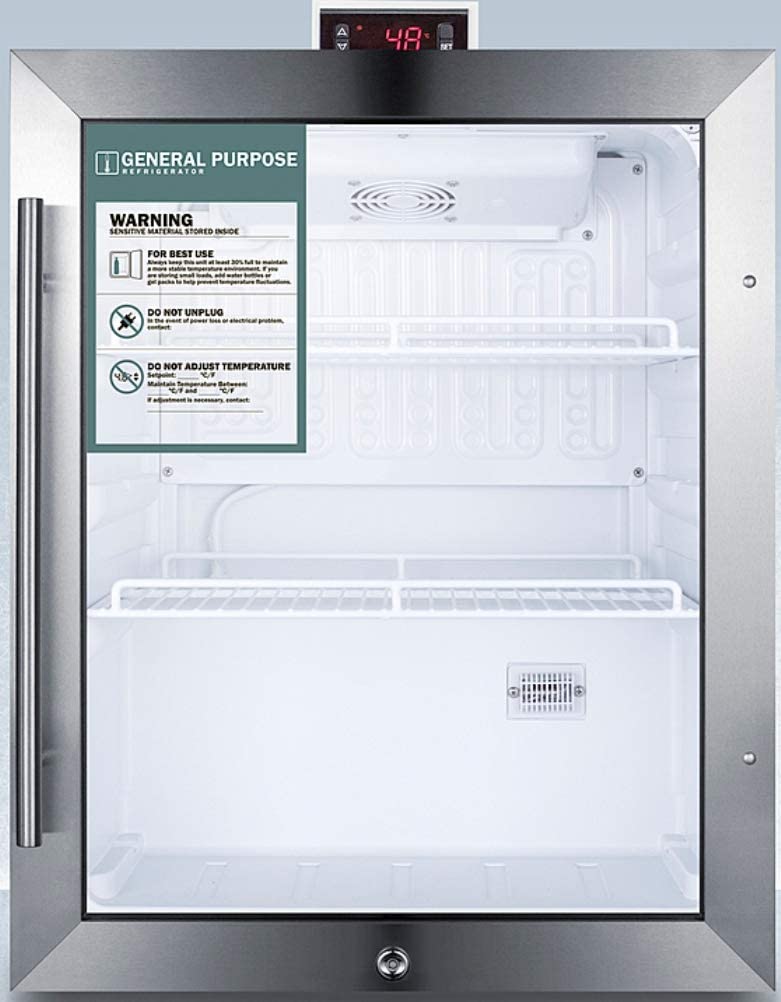 Summit SCR314LDTGP 2.1 Cu. Ft. Freestanding Refrigerator with Automat...