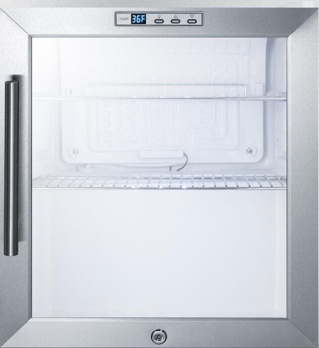 Summit SCR215LBI Stainless Steel/White