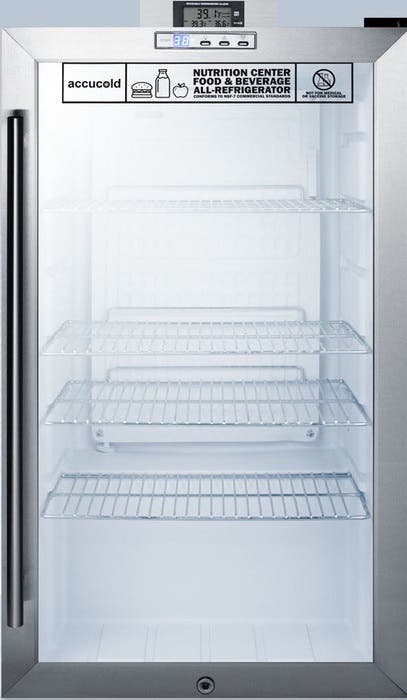 Summit SCR486LNZ Stainless Steel/Black