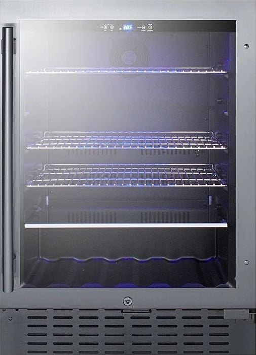 Summit SCR2466BCSS 24 Inch, 4.2 Cu. Ft. Built-In or Freestanding Beve...