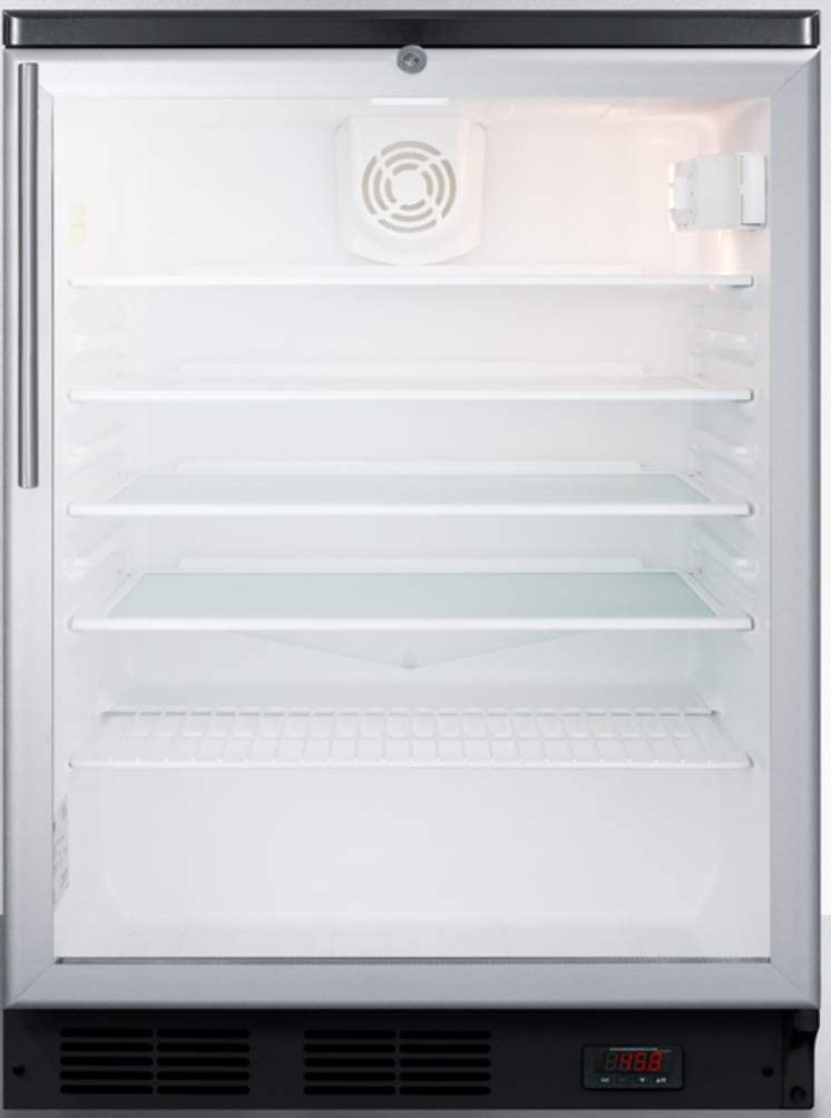 Summit SCR600BGLDTPUBHVADA Stainless Steel/Black, Beer Pub Cellar, Profession...
