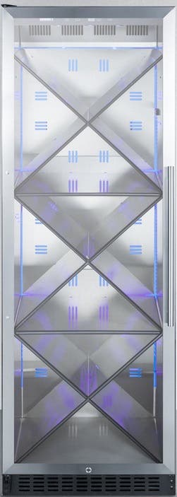 Summit SCR1401LHXCSS Glass/Stainless Steel, Diamond Shelving