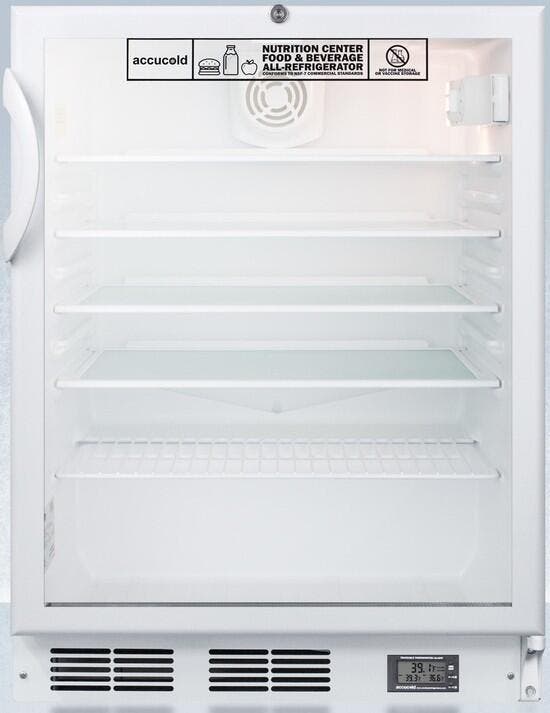 Summit SCR600GLBINZADA White, ADA Compliant