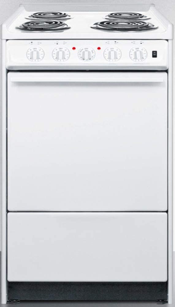 Summit WEM110R 20 Inch Slide-In Electric Range with 4 Coil Elemen...