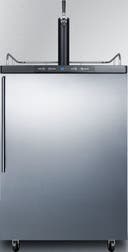 24 Inch, 5.6 Cu. Ft. Freestanding Beer Dispenser with Single Sanke Tap