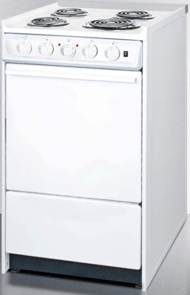 Summit WEM110R 20 Inch Slide-In Electric Range with 4 Coil Elemen...